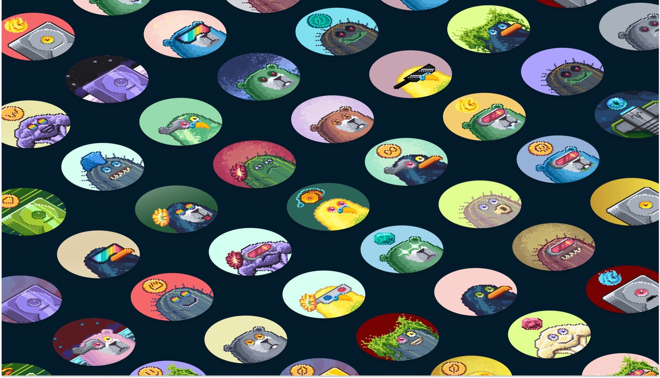 Chia Friends arranged as rounded profile pictures.